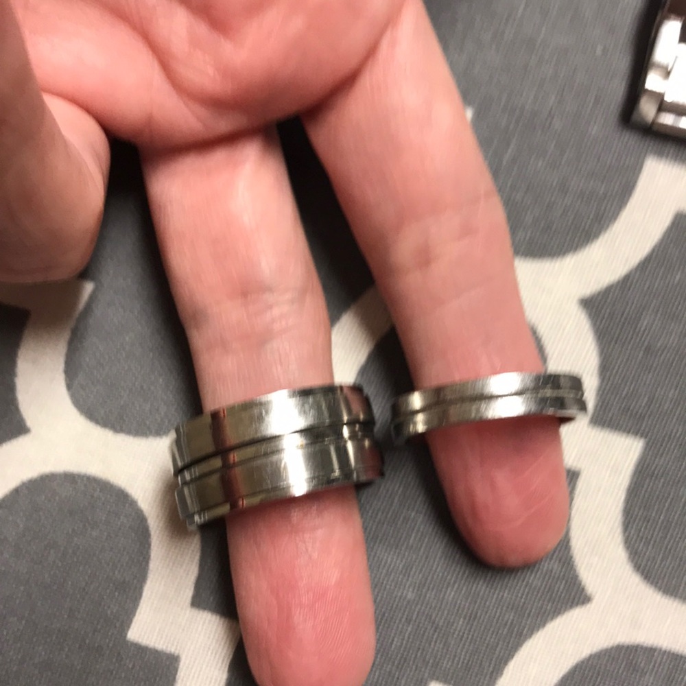 Men’s stainless steel rings. Size 11